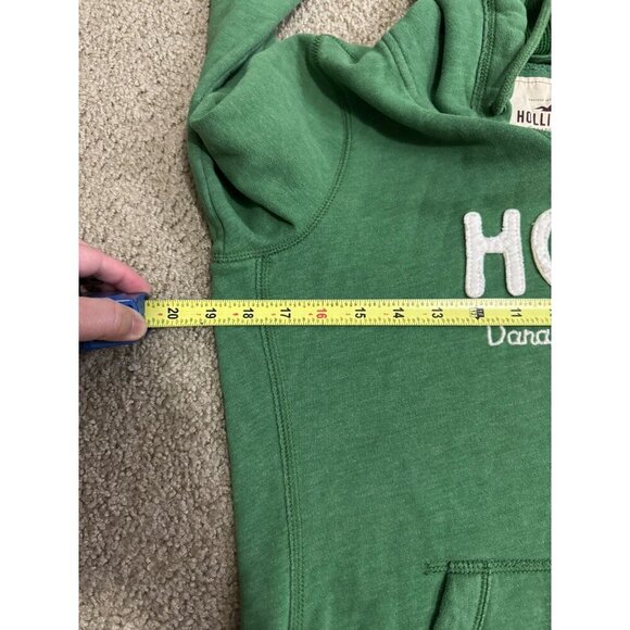 HOLLISTER Hoodie Green Sherpa Lined Jacket Spell Out Y2K 2000’s MEDIUM Soft - Picture 9 of 9